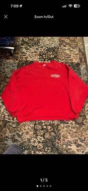Vintage Jerzees Super Sweats DuPont Logo Red Crewneck Sweatshirt Size XXL